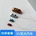 迷你發光小汽車模型仿真車模前后車燈發光建筑沙盤擺件材料3VLED