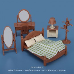 迷你浴室玩具套裝復古臥室床桌小男孩女孩仿真玩具禮物 迷你浴室玩具套裝復古臥室床桌小男孩女孩仿真玩具禮物