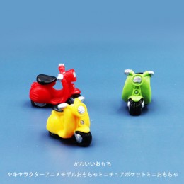 日系小擺件 迷你可愛摩托車擺件 卡通玩具微景觀滴膠擺件微縮模型