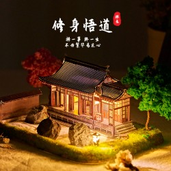 熱銷款龍安寺金屬拼裝模型古建筑3d立體拼圖手工制作實用節日禮物