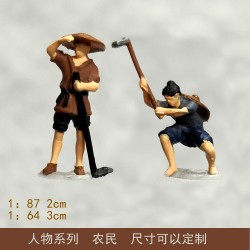 微拍人物擺件造景小人物農名3D打印微景觀盆景枯山水裝飾品