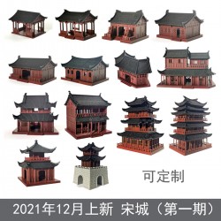 古建筑沙盤造景宋城微景觀盆景假山水陸缸擺件國風禮品道具