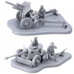 4D拼裝靜態模型PAK40反坦克炮M1938榴彈炮塑料 1/72玩具