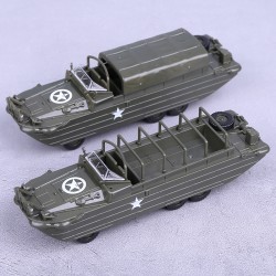 4D拼裝1/72二戰兩棲戰車模型軍事科教玩具鴨子登陸車靜態擺件