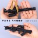 1:6 兵人軍事玩具專用武器4D拼裝槍模型巴雷特加特林AK47游戲道具