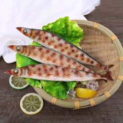 仿真秋刀魚模型海鮮料理燒烤秋刀魚食物食品櫥窗展示道具