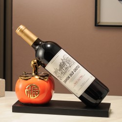 創意柿子紅酒架擺件酒柜裝飾品輕奢高檔家居客廳玄關餐邊柜小擺設