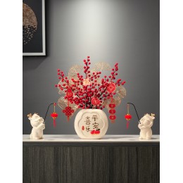 新中式平安喜樂龍年擺件客廳裝飾品電視酒柜喬遷之喜新居禮物擺設 新中式平安喜樂龍年擺件客廳裝飾品電視酒柜喬遷之喜新居禮物擺設