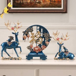 創意玄關客廳電視柜擺件招財鹿家居酒柜裝飾品喬遷新居結婚禮物 創意玄關客廳電視柜擺件招財鹿家居酒柜裝飾品喬遷新居結婚禮物