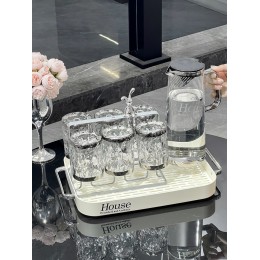 輕奢冷水壺玻璃水壺家用耐高溫大容量涼水壺水杯套裝茶壺喬遷禮盒 輕奢冷水壺玻璃水壺家用耐高溫大容量涼水壺水杯套裝茶壺喬遷禮盒