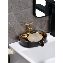 北歐陶瓷肥皂盒香皂置物架免打孔衛生間浴室瀝水收納創意個性皂碟 北歐陶瓷肥皂盒香皂置物架免打孔衛生間浴室瀝水收納創意個性皂碟