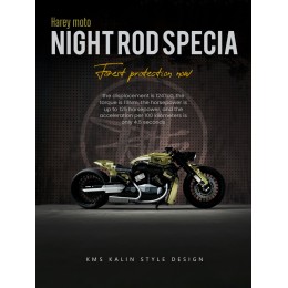 適用樂高1:5大型哈雷夜路德摩托車高難度男生禮物拼裝積木模型