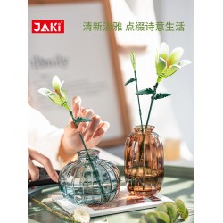 JAKI佳奇積木花百合花束燦爛千陽拼裝女神節三八禮物花朵送女朋友