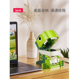 JAKI佳奇恐龍積木相框收納桌面擺件筆筒卡通霸王龍玩具生日禮物 JAKI佳奇恐龍積木相框收納桌面擺件筆筒卡通霸王龍玩具生日禮物